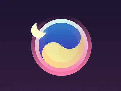 Sweet Dreams gradient haze moon moonlight planet scene snowglobe sphere world