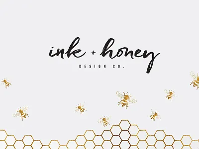 Ink + Honey Design Co. brand identity branding branding concept logo design