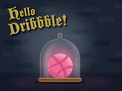 Hello Dribbble!!! adventure debut fantasy first glass journey shot texture