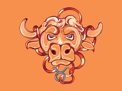 Zodiac Sign - Taurus cool creative f1digitals gemini illustrated signs symbols tarus zodiac