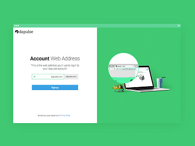 Sign up process C dapulse signup