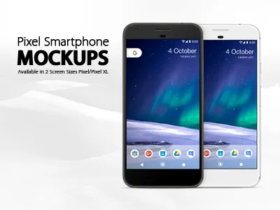Google Pixel Smartphone Mockups android creative market google google pixel google smartphone mockup pixel pixel xl product mockup