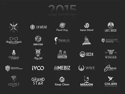 Logo Collection 2015 2015 black bw collection gray illustrator logo logofolio logos