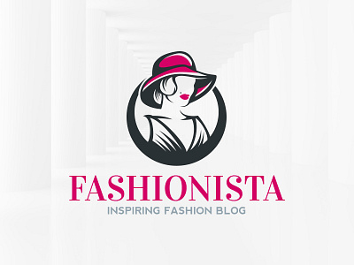 Fashionista Logo Template fashion fashionista hat logo template vector woman