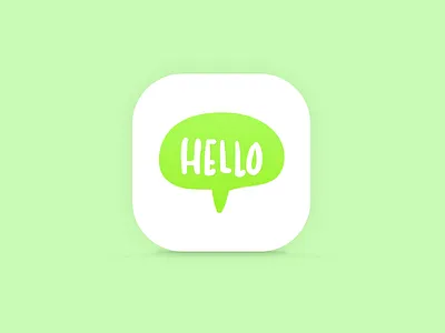 a subtle hello bubble chat flat hello hey hi icon minimal social network subtle talk white