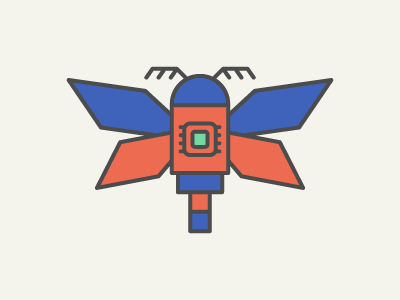 Quark Bug 2 blue chip moth red