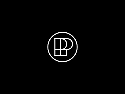 PP design graphic idea letter lettering logo minimal p simple typography