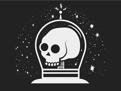 Skull 18 - 31 Days of Skulls 31daysofskulls alien astronaut cyborg halloween illustration skull space takemetoyourleader