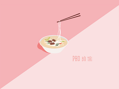 Who loves pho like me? illustration minimalist pho photoshop soup vietnamese