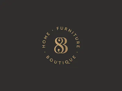 Eighty Three boutique eight eighty furniture home icon logo luxury number numbers shop three