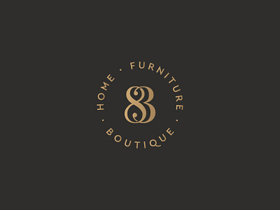 Eighty Three boutique eight eighty furniture home icon logo luxury number numbers shop three