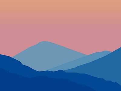 Mountains landscape mountains nature sunset vector