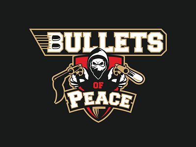 Bullets of Peace bullets gaming logo vector