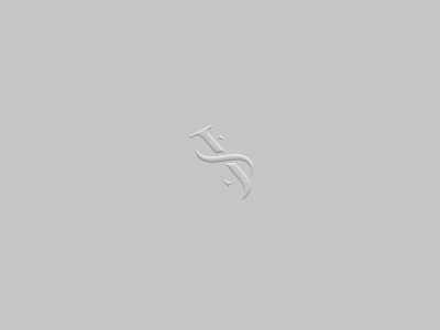 JS Letterpress design embossed letterpress logo monogram type typography