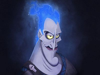 Hades disney drawing fire hades portrait procreate villain