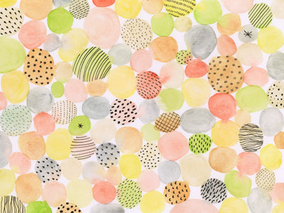 Pattern Summer Dreaming design dots dreamy ink pattern watercolour