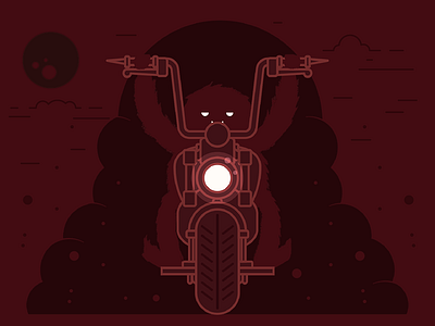 Seattle Monster Mash 18/31 character illustration line art monoline motorcycle seattle monster mash seattlemonstermash