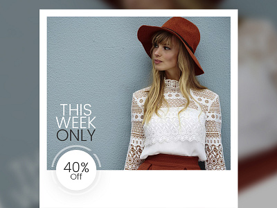 Offer Banner banner clean cloths design flat ios iphone minimal shadow simple style web