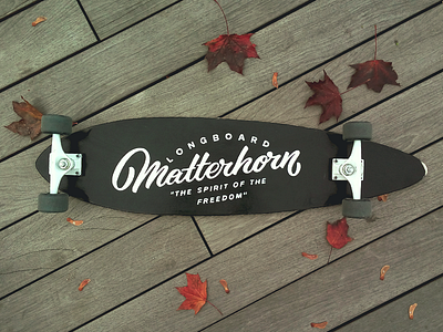 Matterhorn - print handlettering letter lettering longboard print signpainting type typography