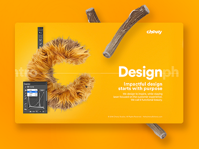 Chewy Studio chewy cute design fur landing layout orange ui ux web website yellow