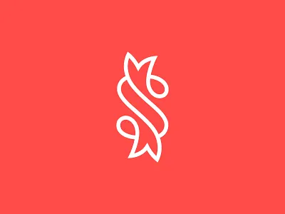 S for Sushi fish food letter logo logotype mark monogram s sushi symbol