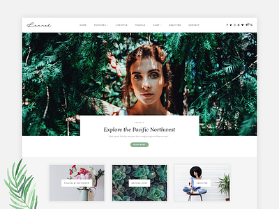 Laurel Blog Design blog blogger blogging slider theme wordpress wordpress blog wordpress theme