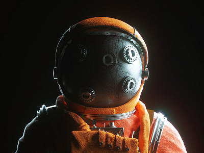 Astronaut #01 3d astronaut c4d cinema 4d concept art illustration octane photoshop scifi