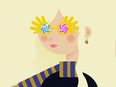 Minimal Luna Lovegood fan art harry potter hogwarts jk rowling luna luna lovegood minimal portrait potter