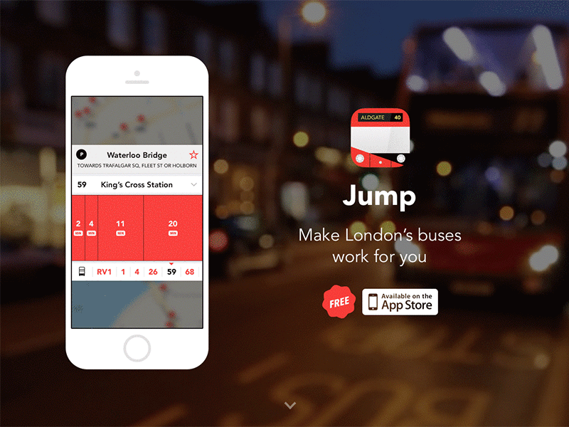 Jump: London Bus Tracker app bus iphone jump london tfl tracker transport ui ux