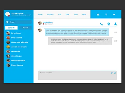 Day - 7: Daily UI Challenge design exogen exogendesigns skype ui userinterface ux web webdesign