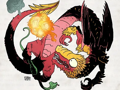 Chinese Fireball chinese fireball dragon fantastic beasts harry potter illustration