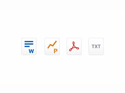 File Types app branding icon icons microsoft pdf pixel perfect powerpoint stroke ui word