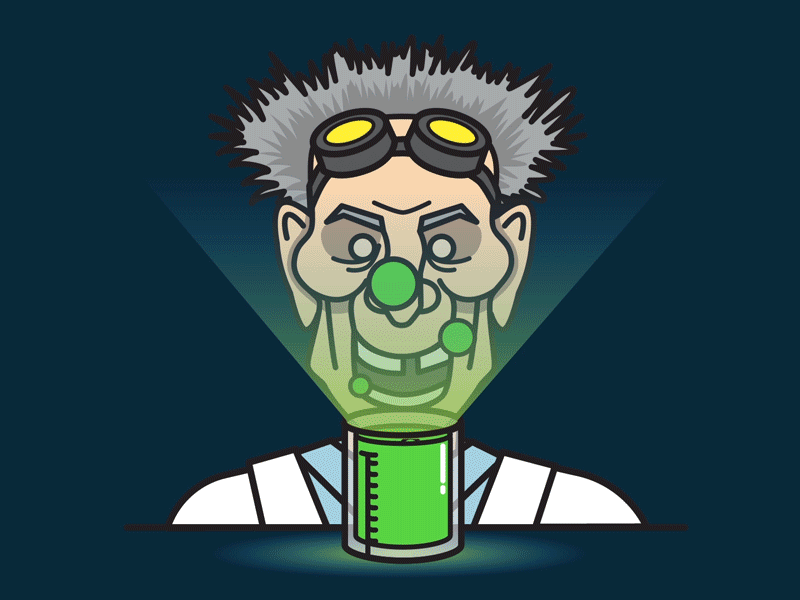 Mad Scientist animation art chemicals design gif illustrator line art mad scientist science scientist vector