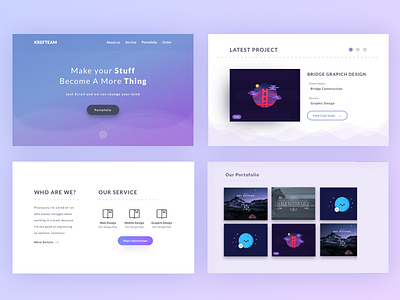 Kreft Card card interface landingpage purple soft ui ux webdesign