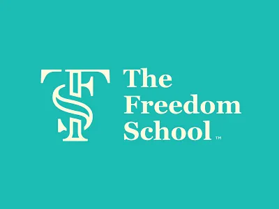 TSF Monogram branding f freedom logo monogram s school t