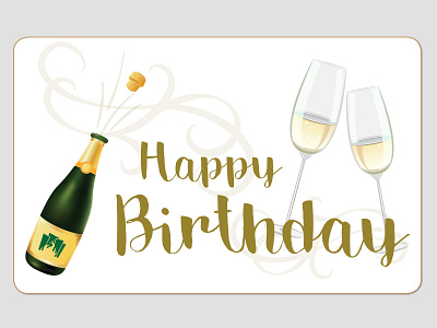 Birthday Gift Card birthday champagne cheers gift card happy birthday money print wish