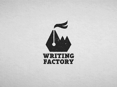 Writing Factory factory inspiration logo mark pencil rustic sava stoic symbol writing