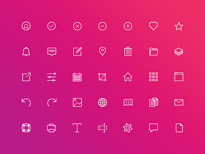 Icons Dribbble icon set icons line icons ui