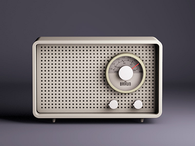 Braun SK 2 Radio 3d braun c4d cinema dieter rams render