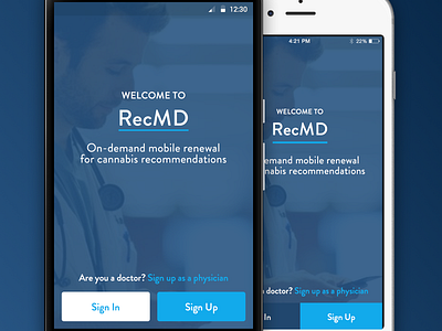 Mobile Launch Screens, iOS and Android alert cannabis dark ui design interface ios location mobile recommendation renewal ui