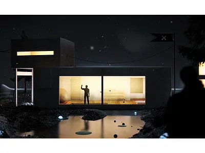 Cabin in the woods c4d cabin light physical render study