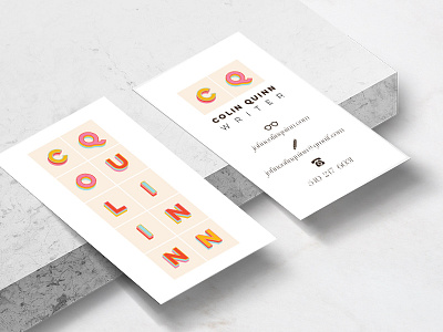 Colin Quinn Business Card branding business cards logo