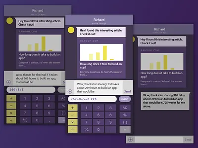 DailyUI #4 Calculator in IM Keyboard calculator dailyui im keyboard mobile app