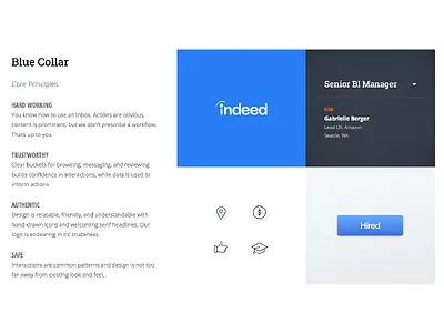 Blue Collar brand indeed ui