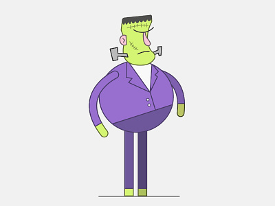 Big Frank frankensteins monster halloween vector
