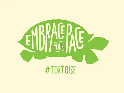 Embrace Your Pace - Tortoise graphic icon logo tee