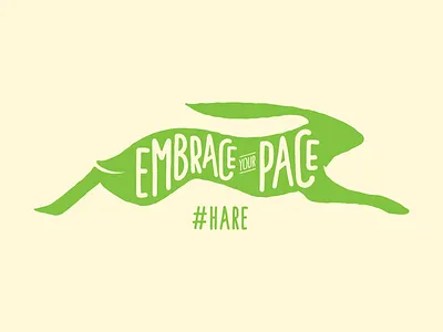 Embrace Your Pace - Hare graphic icon logo tee