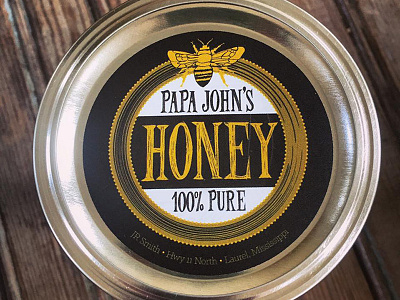Papa John's Honey honey label lauren smith logo