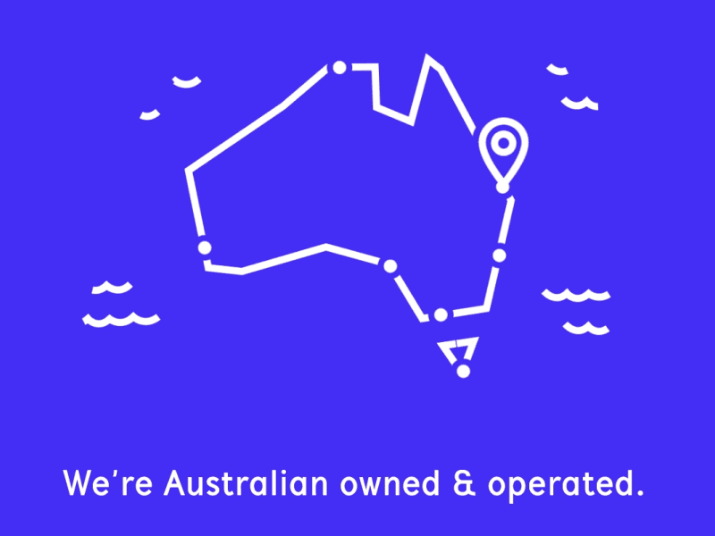 Australian owned & operated. animation branding gif graphics line logo logotype motion