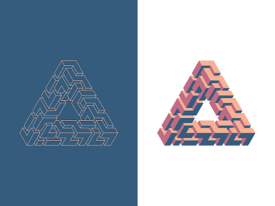 Isometric design isometric minimal triangle trippy